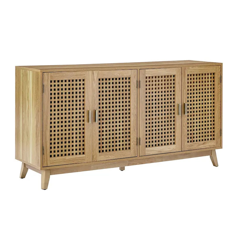 Contemporary 58" Wide Sideboard with Solid Wood Legs