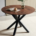 Round Dining Table for 4-6 People with Pedestal Base