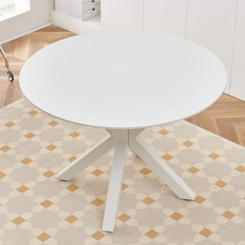 Round Dining Table for 4-6 People with Pedestal Base