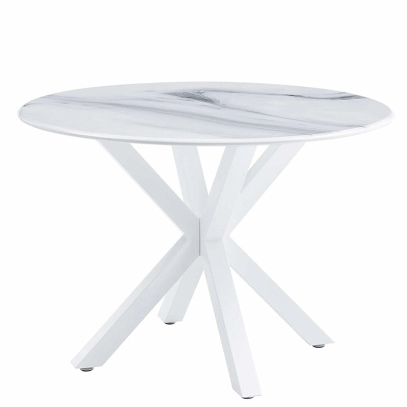 Round Dining Table for 4-6 People with Pedestal Base