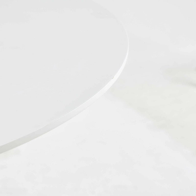 Round Dining Table for 4-6 People with Pedestal Base