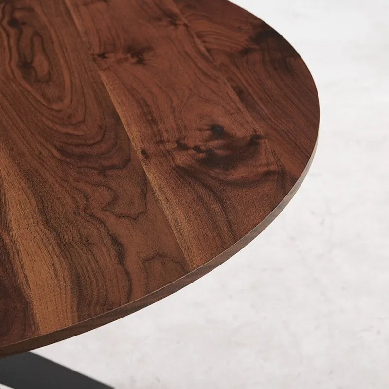 Round Dining Table for 4-6 People with Pedestal Base