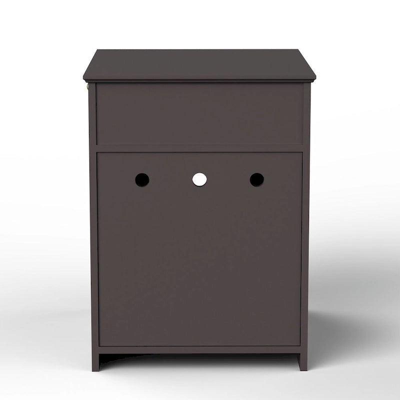 Cat Litter Box Enclosure with Drawer & Side Table (Brown)