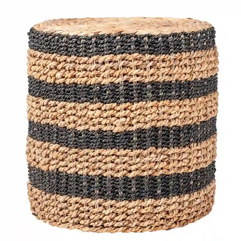 Woven Seagrass and Water Hyacinth Accent Table
