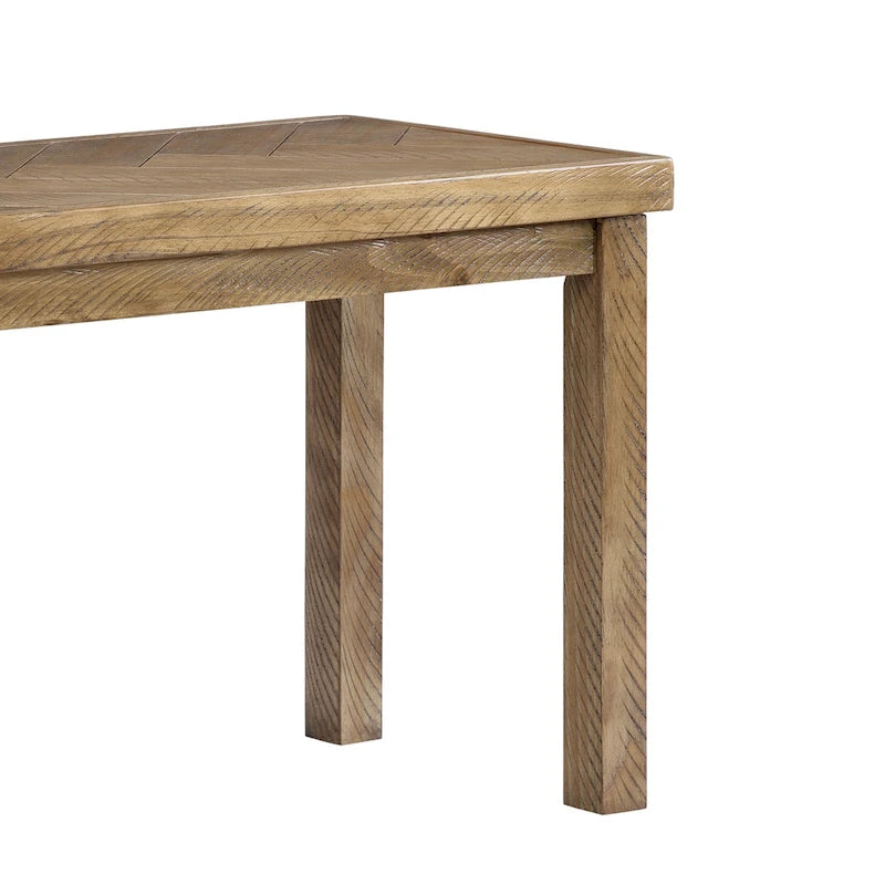 Chevron Pattern 44" Wooden Entryway Dining Bench