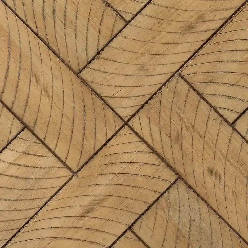Chevron Pattern 44" Wooden Entryway Dining Bench