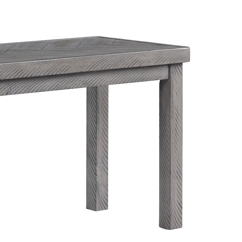 Chevron Pattern 44" Wooden Entryway Dining Bench