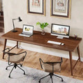 78.7" Extra Long 2-Person Wood Desk with Metal Legs