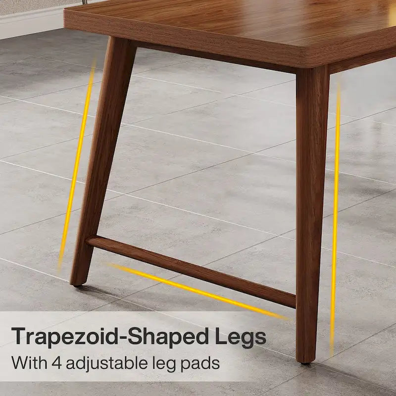 78.7" Extra Long 2-Person Wood Desk with Metal Legs