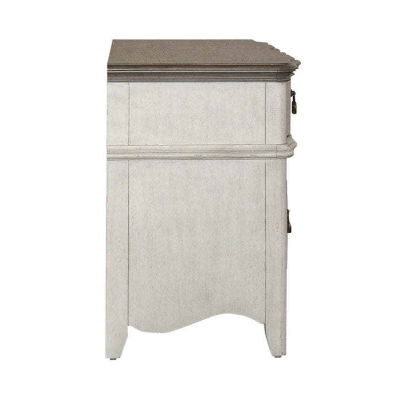 Wirebrushed Antique White Credenza - Width 56 x Depth 21 x Height 30
