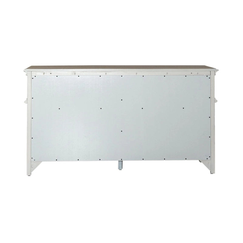 Wirebrushed Antique White Credenza - Width 56 x Depth 21 x Height 30