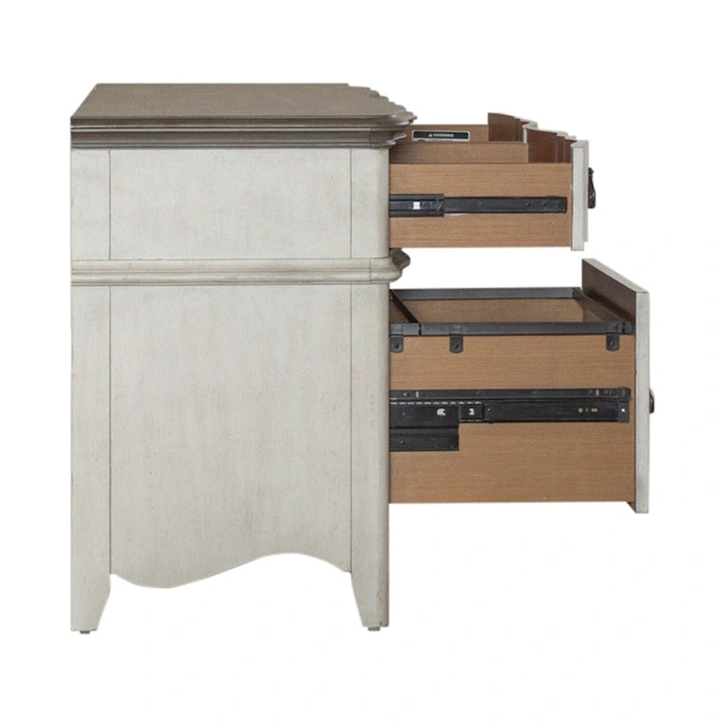 Wirebrushed Antique White Credenza - Width 56 x Depth 21 x Height 30