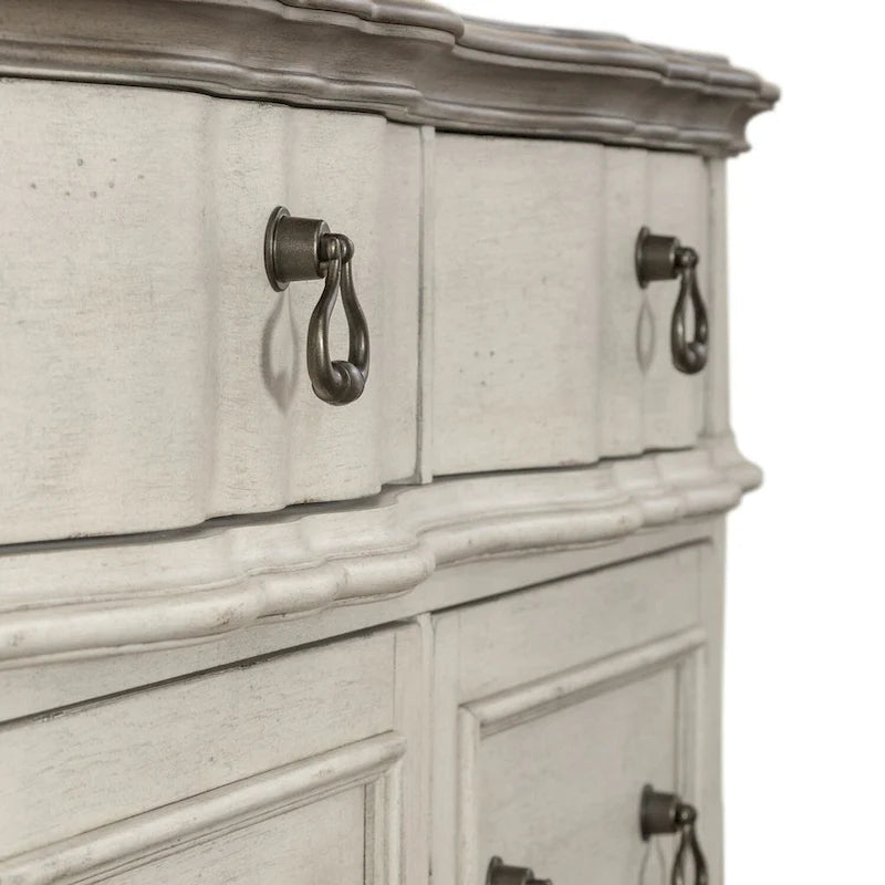 Wirebrushed Antique White Credenza - Width 56 x Depth 21 x Height 30