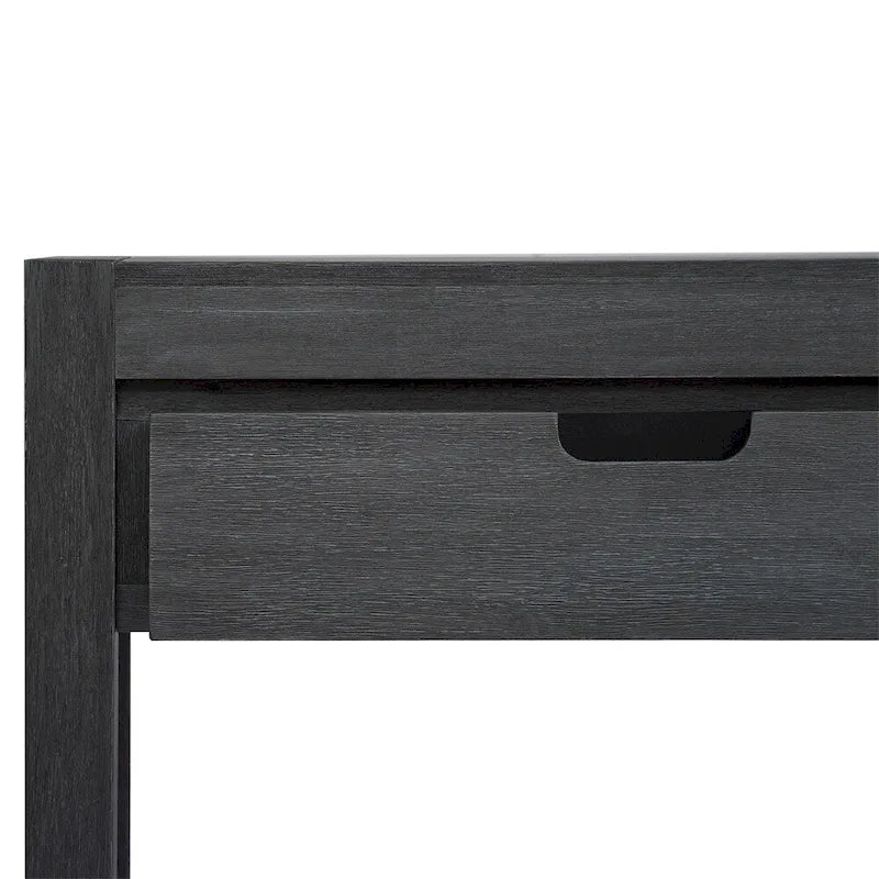 Wood Console Table with 2 Drawers and 1 Shelf for Hallway Living Room