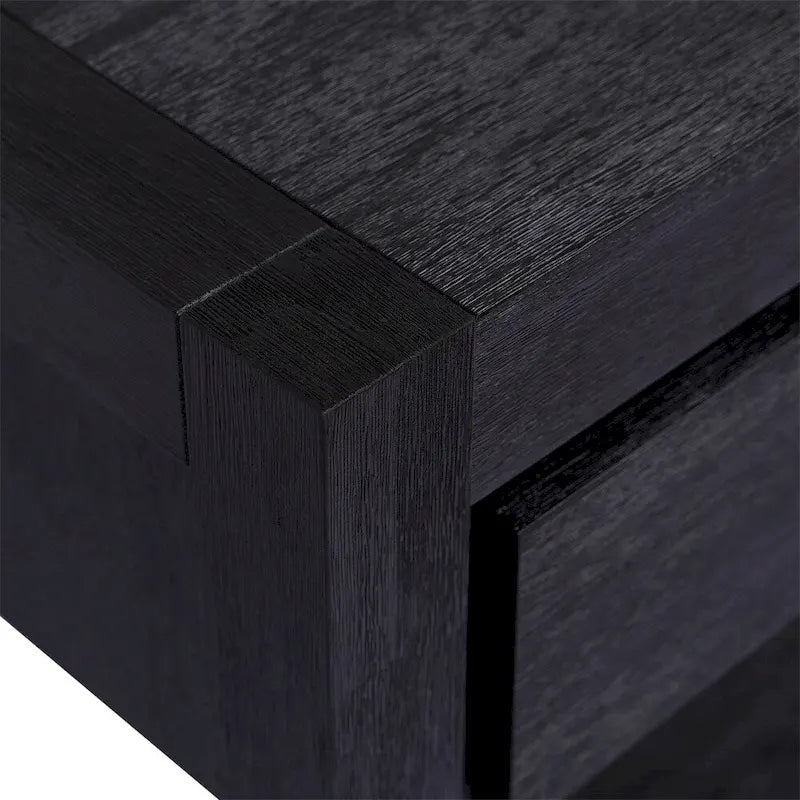 Wood Console Table with 2 Drawers and 1 Shelf for Hallway Living Room