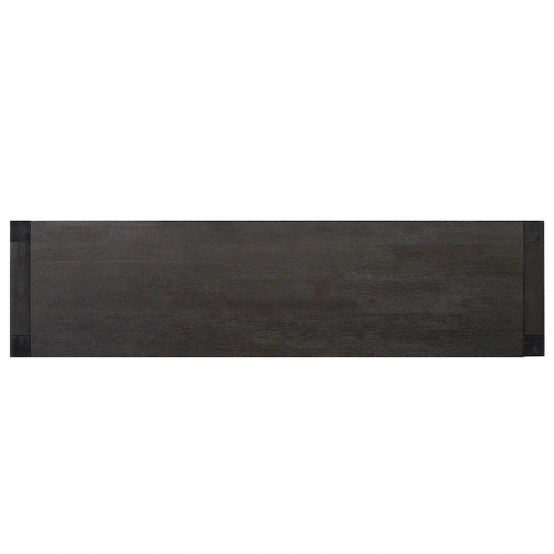 Wood Console Table with 2 Drawers and 1 Shelf for Hallway Living Room